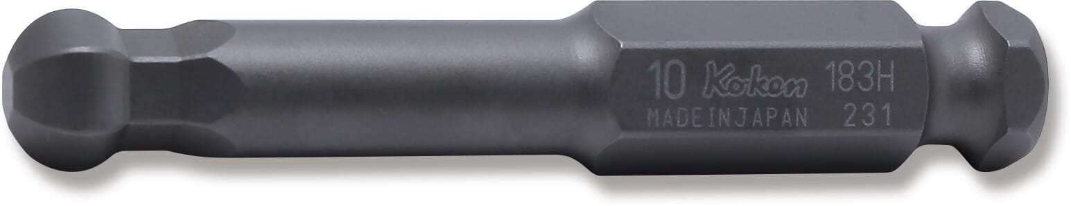 Koken 183H 8mm Impact Ball End Inhex Bit x 75mm Long