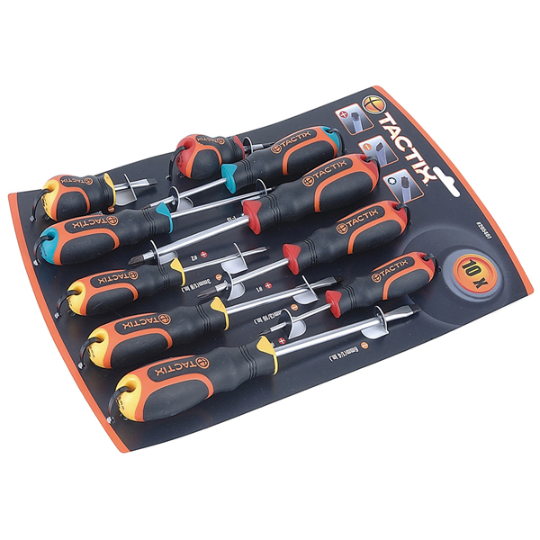 Tactix 10pc Screwdriver Set