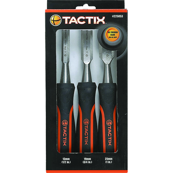 Tactix Chisel Wood 3pc Set-Long