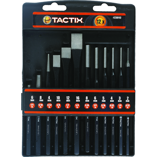 Tactix 12pc Chisel & Punch Set