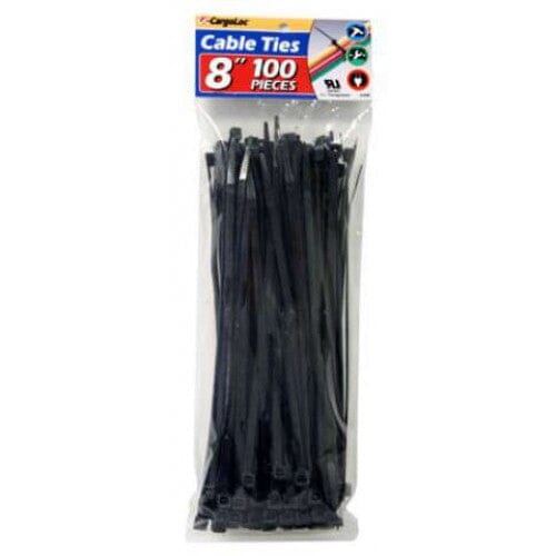 Cargoloc Cable Ties Black 100-pce 50lb Capacity #32483 200mm