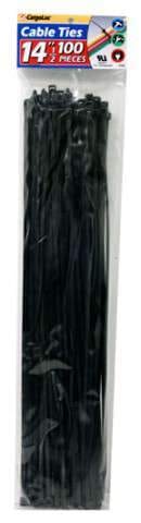 Cargoloc Cable Ties Black 100-pce 75lb Capacity #32492 350mm