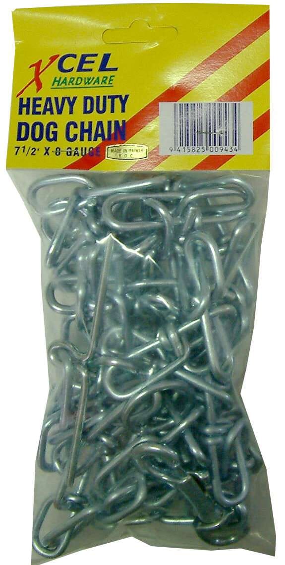 Xcel Dog Chain - Galvanised with Snap & Centre Swivel 2.25m x 4mm