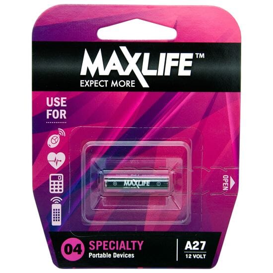 Max-Life Batteries Alkaline A27 12 VOLT
