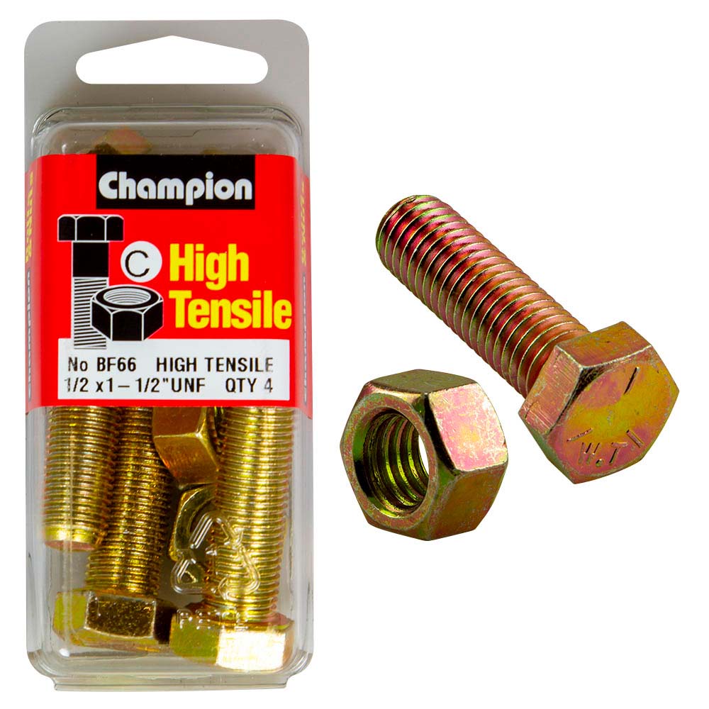 Champion 1-1/2in x 1/2in Set Screw  & Nut (C) - GR5
