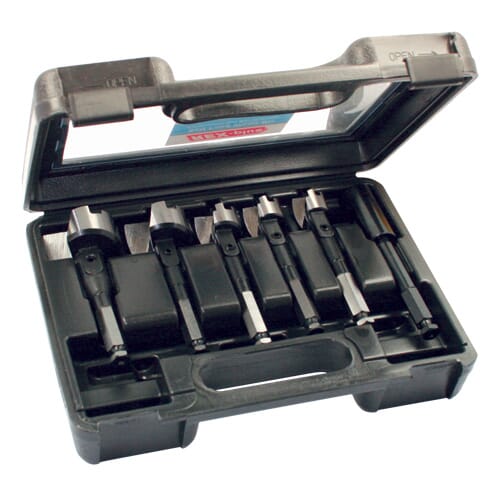 Rex-Plus Electricians Self Feed Wood Bit Set in Blow Mould Case 6pc 25