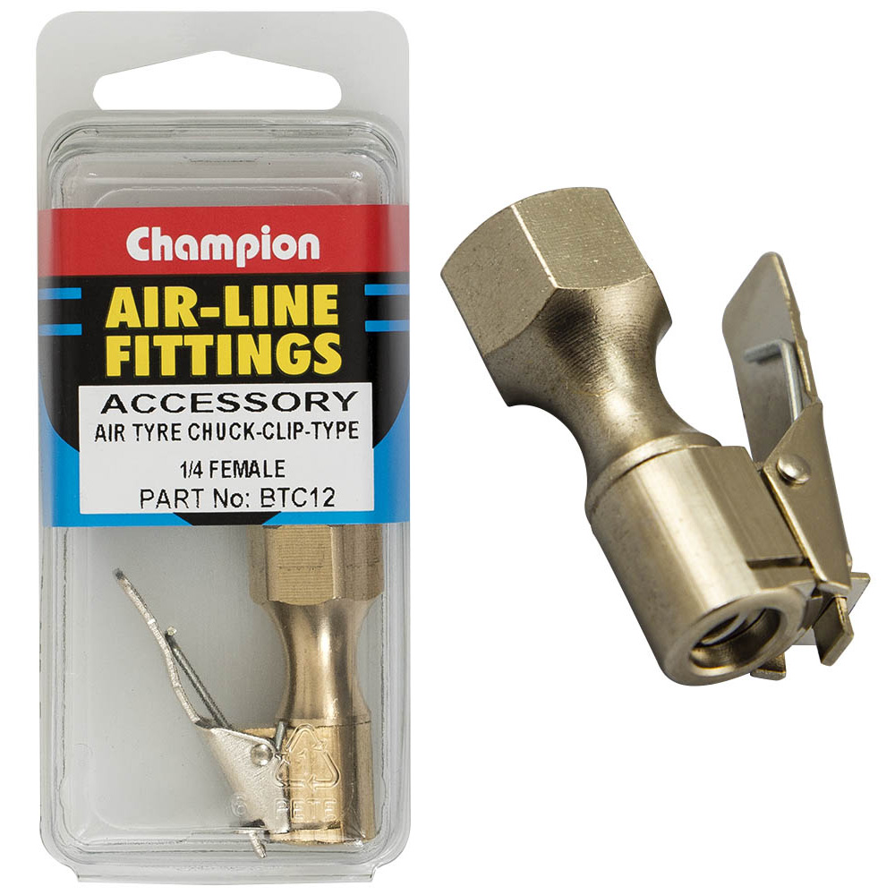 Champion Tyre Air Chuck-Clip Type-1/4in Female