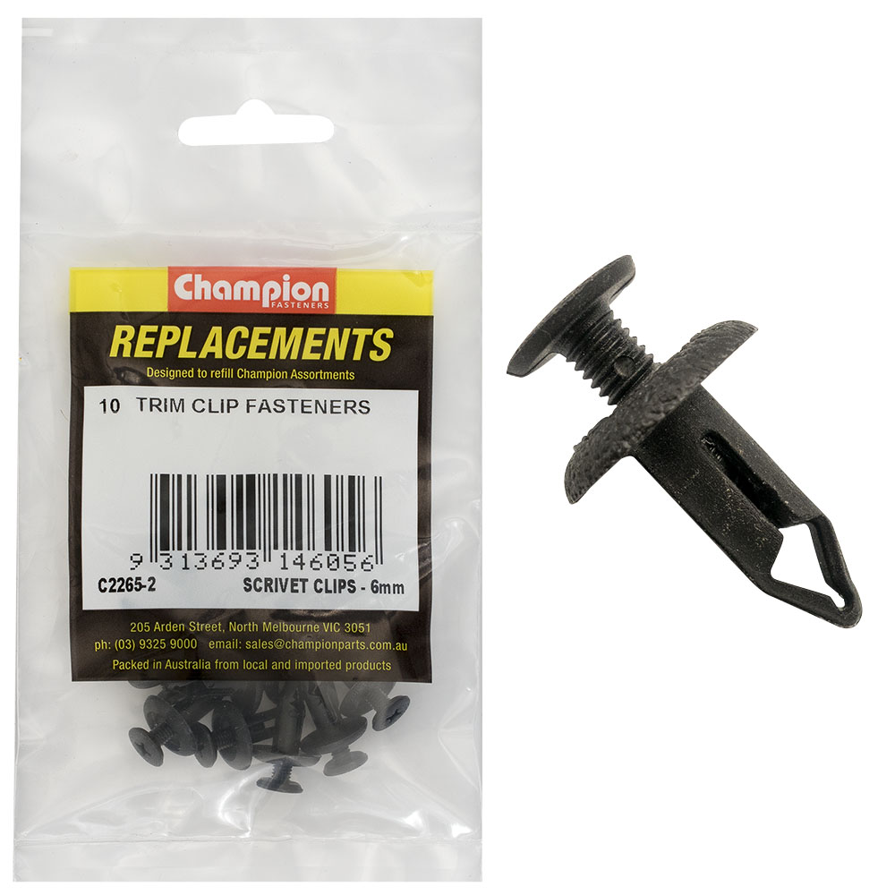 Champion Scrivet Clip -6mm -10pk