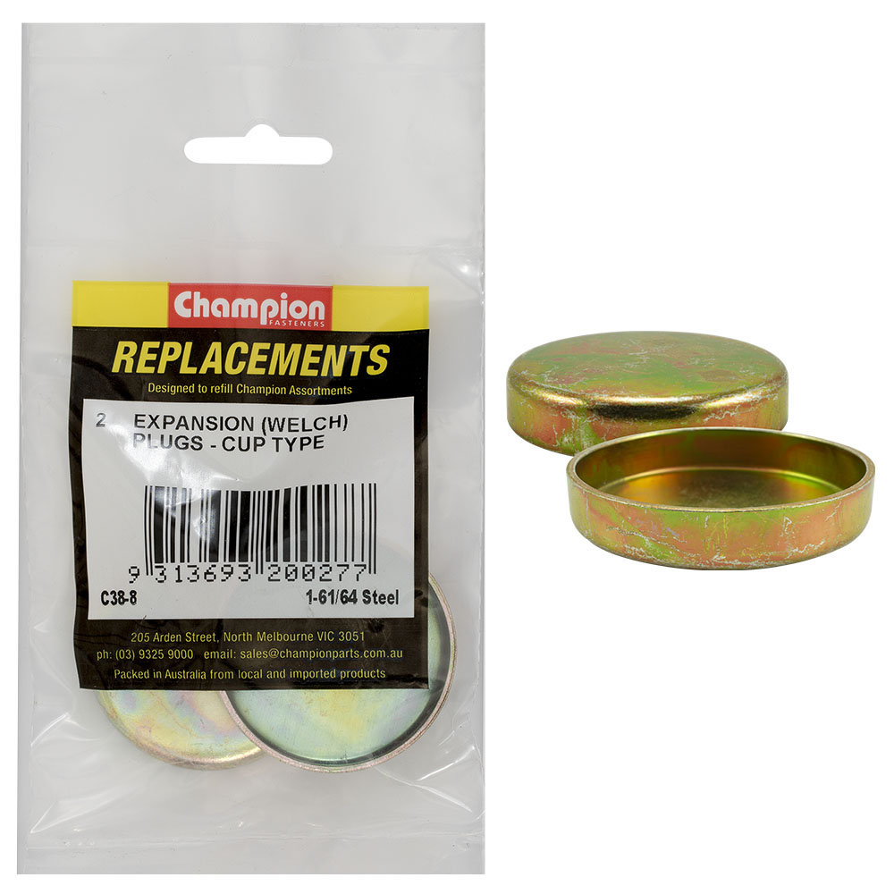 Champion 1-61/64in Steel Expansion (Frost) Plug-CupType-2pk*