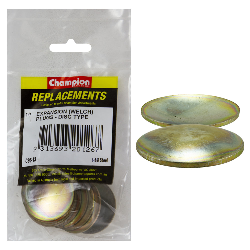 Champion 1-5/8in Expansion (Frost) Plug-Lens/Disc Type-10pk*