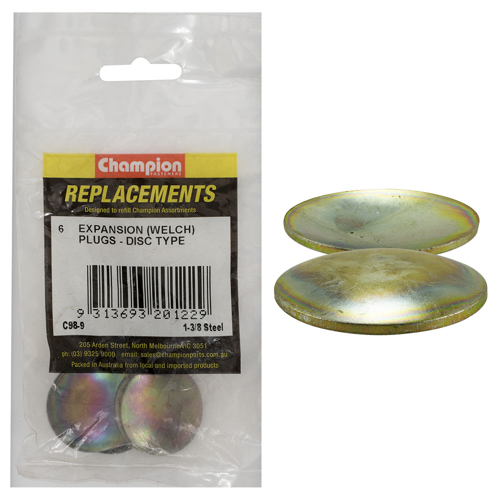 Champion 1-3/8in Expansion (Frost) Plug-Lens/Disc Type- 6pk*