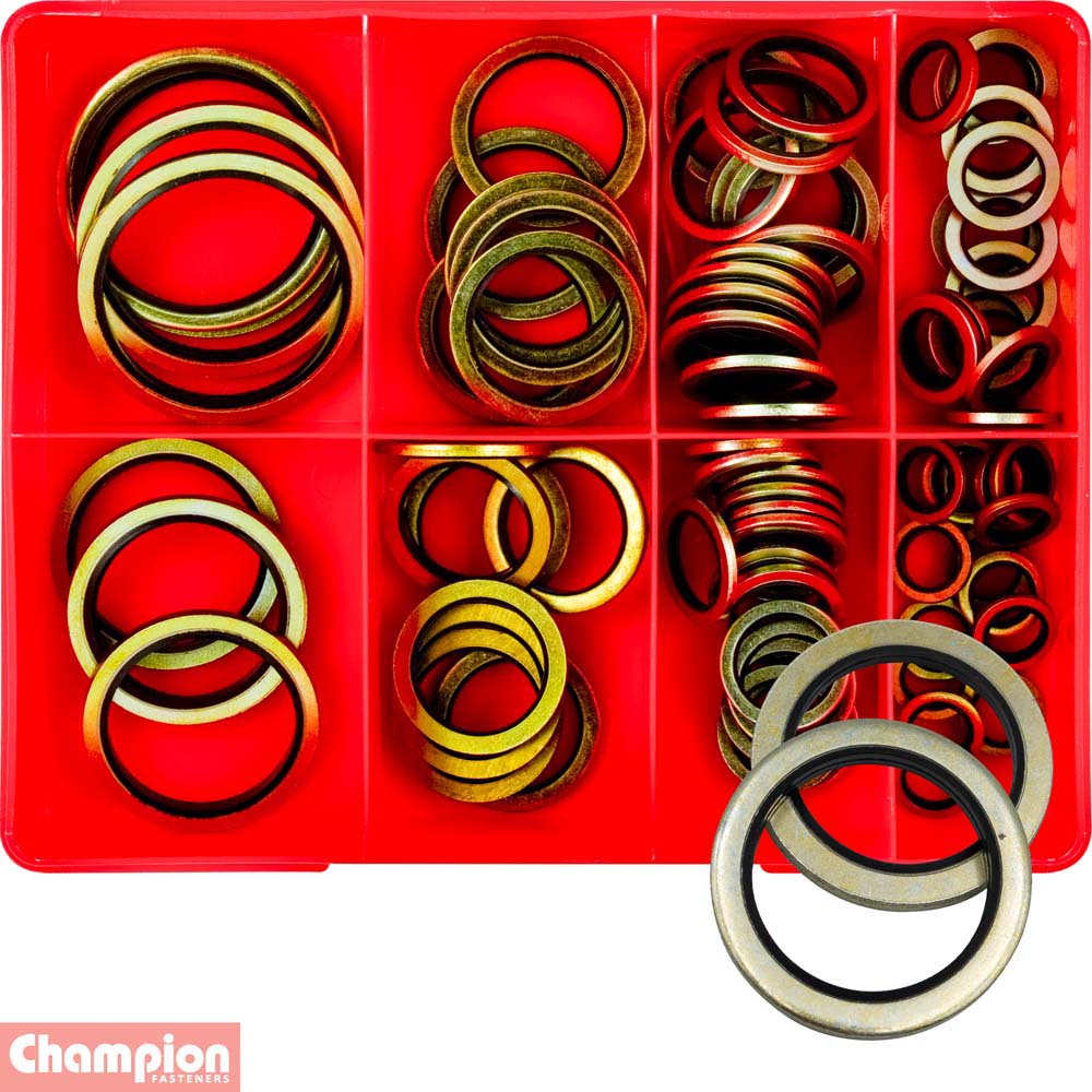 Champion 82pc Imperial Bonded Seal Washer Assortment
