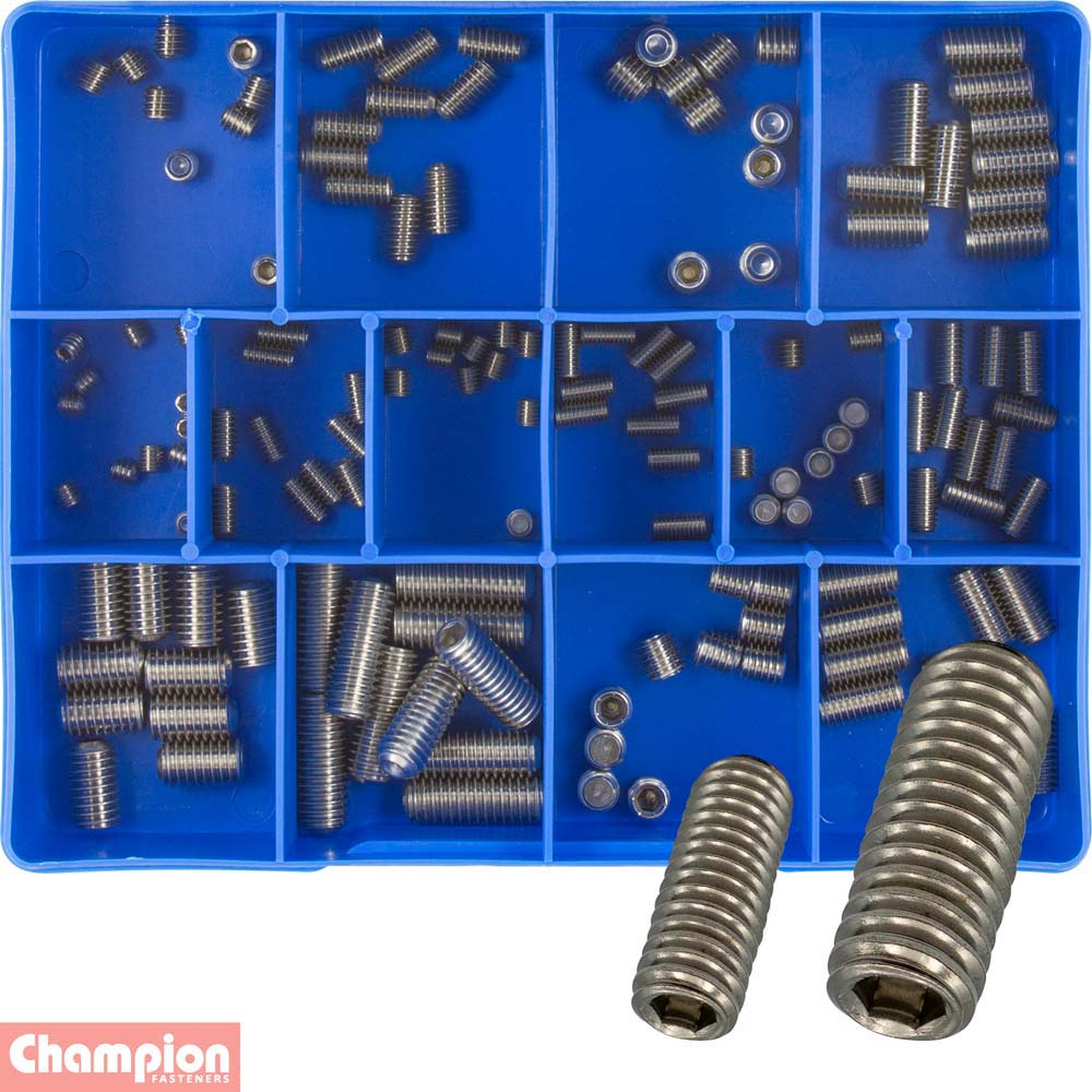 Champion 140pc Grub Screw Assortment 316/A4