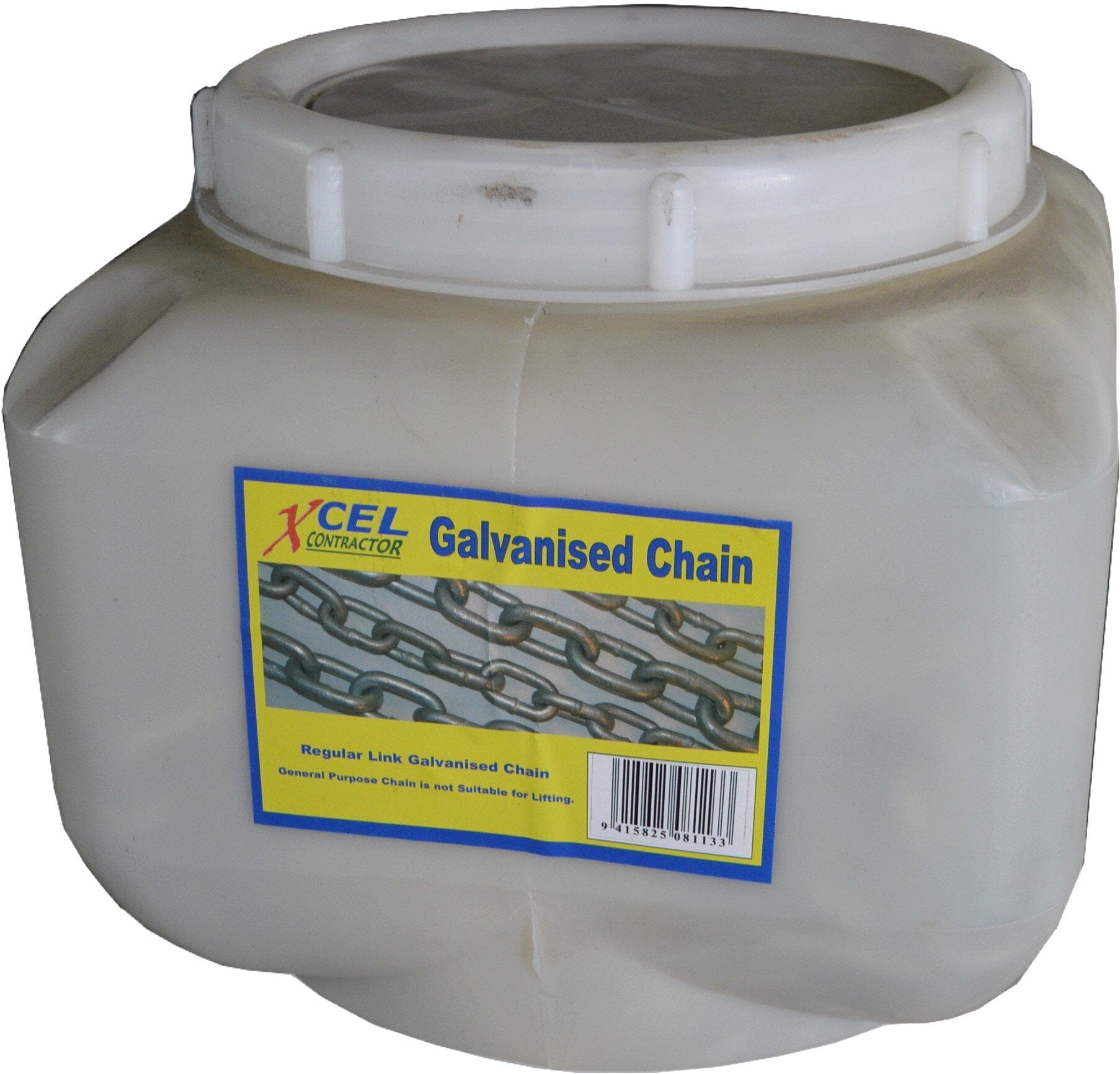 Xcel Galvanised Chain 25kg Polypail (30m) 6mm