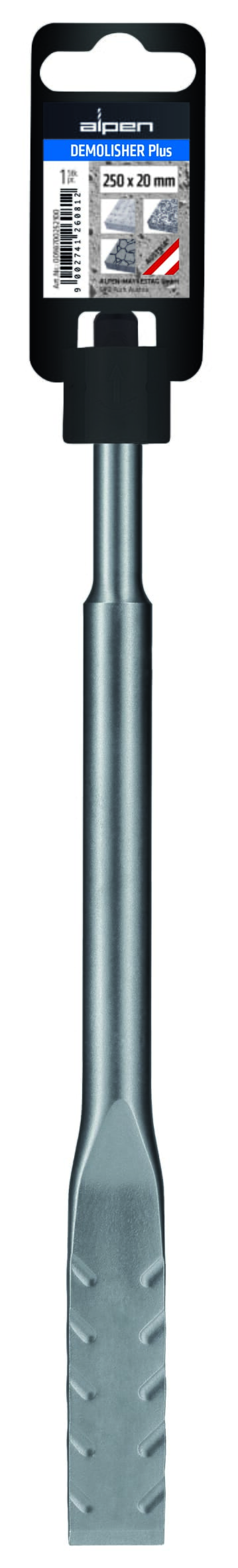 Alpen DEMOLISHER SDS-Plus Chisel Flat 40mm x 250mm Long