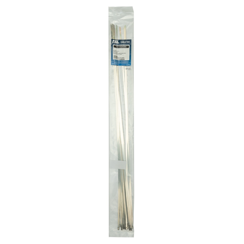 ISL 800 x 4.6mm 316 Stainless Cable Tie - 20pk