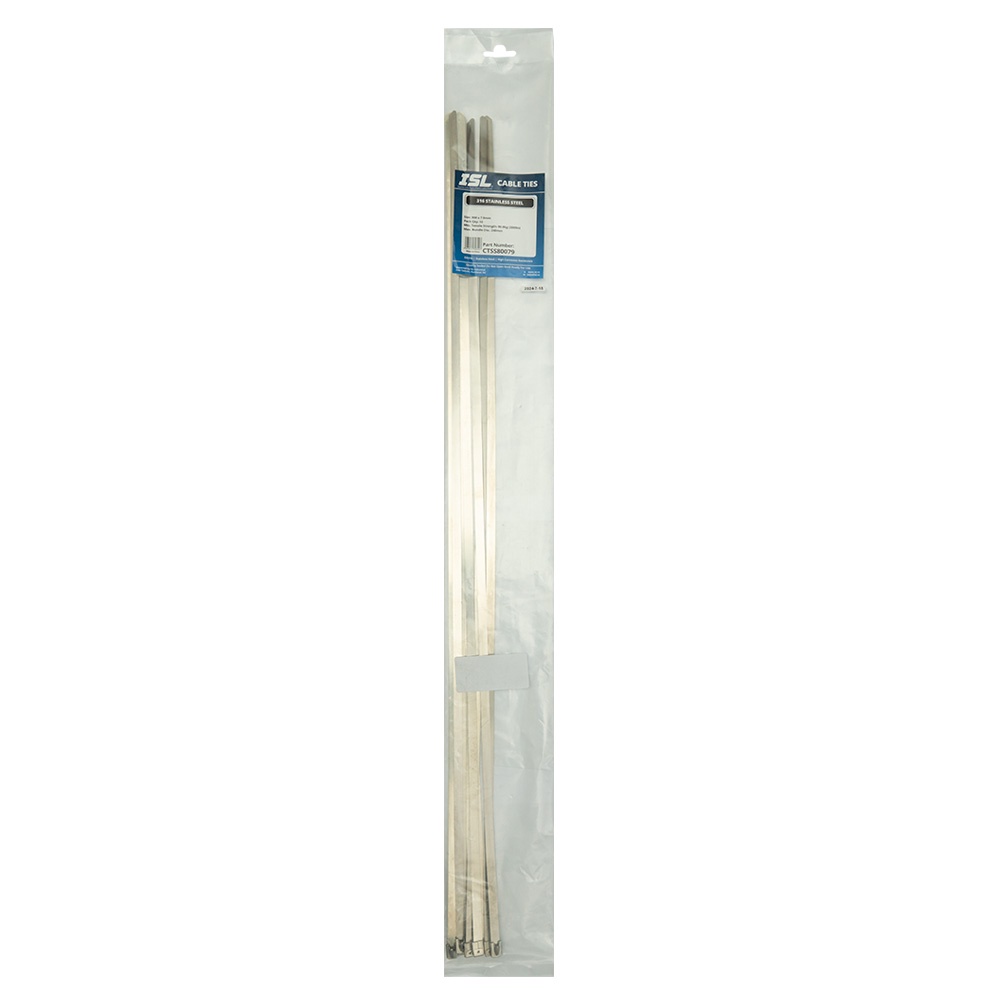 ISL 800  x 7.9mm 316 Stainless Cable Tie - 10pk