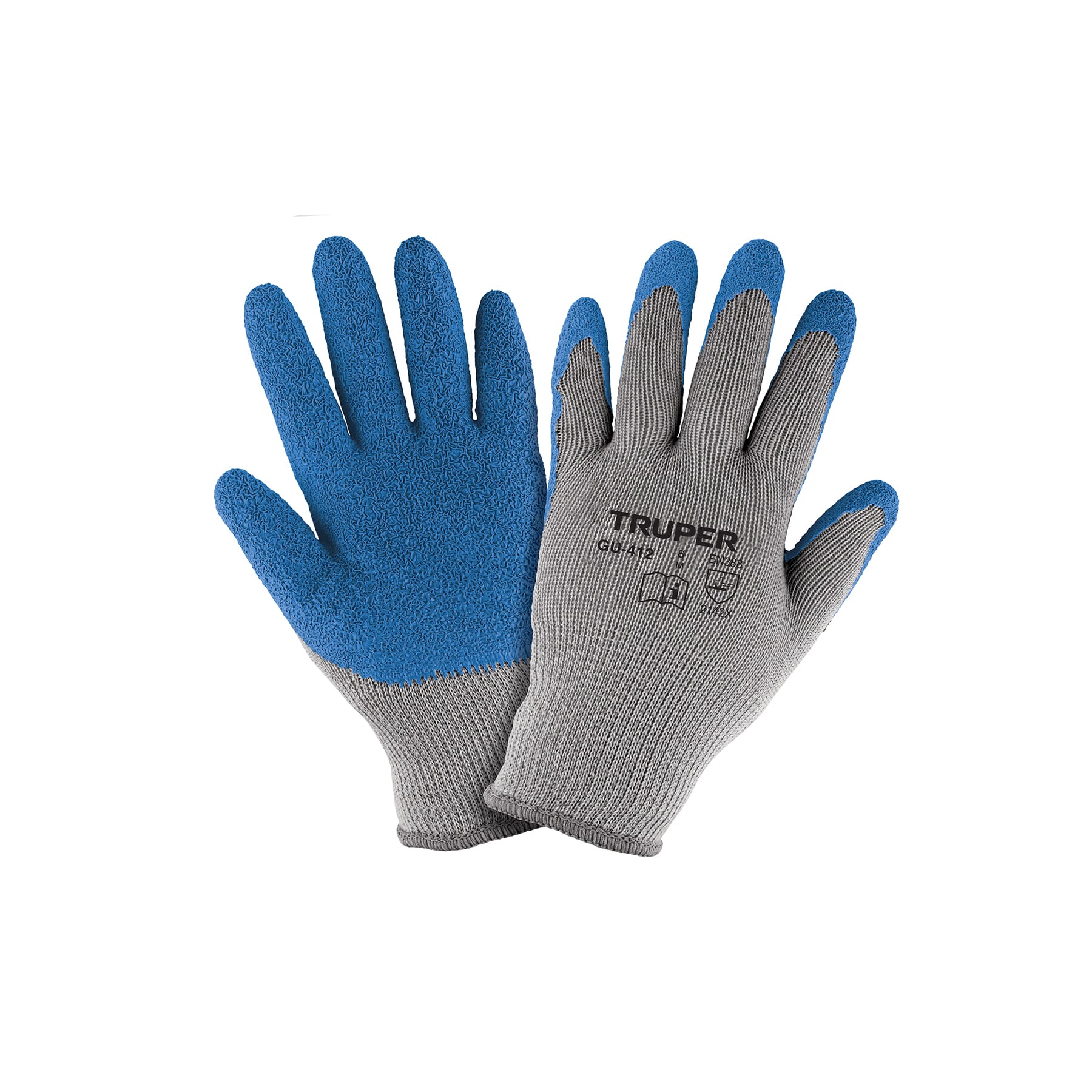 Truper Rubber Dipped Polyester Gloves Medium