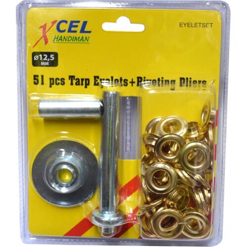 Xcel Eyelet Kit with Die & Punch 51-pce 12.70mm
