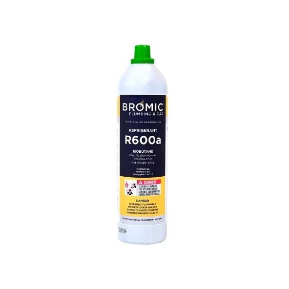 Bromic R600a Isobutane Refrigerent Gas Aluminium Cylinder 420g