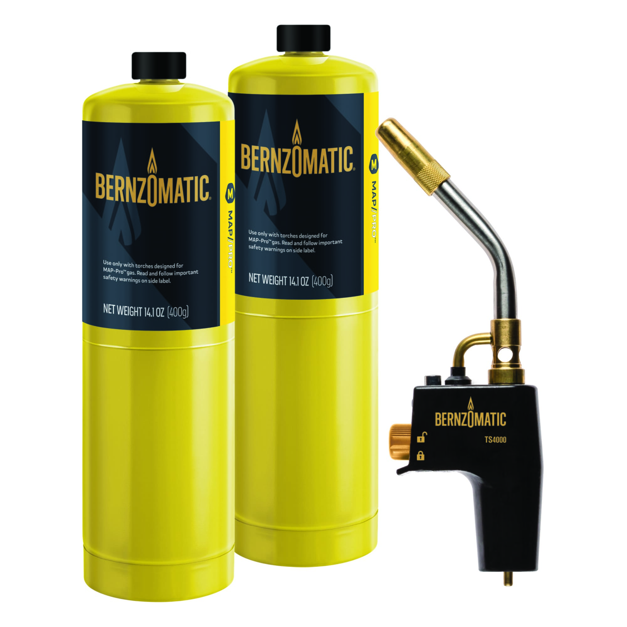 BernzOmatic GasTorch Kit & 2 x MAP Gas Cylinder