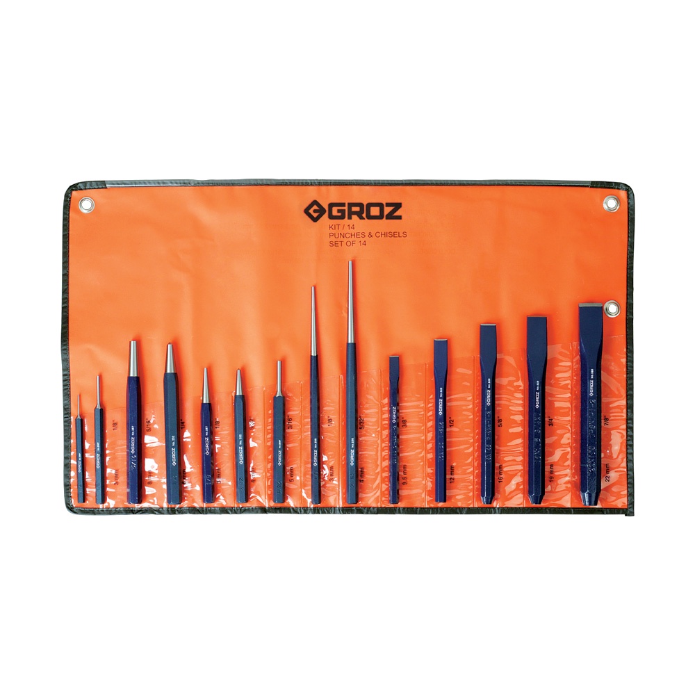 Groz 14pc Punch And Chisel Set