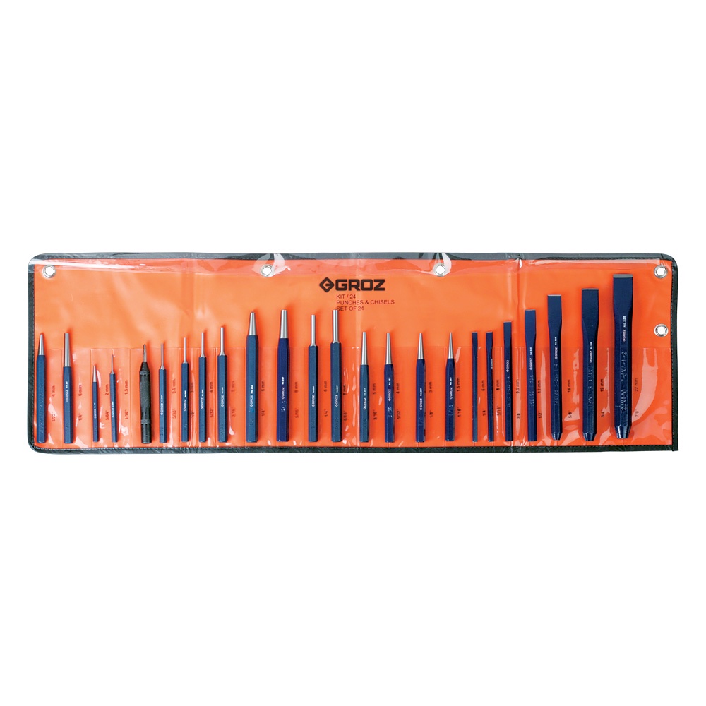 Groz 24pc Punch And Chisel Set