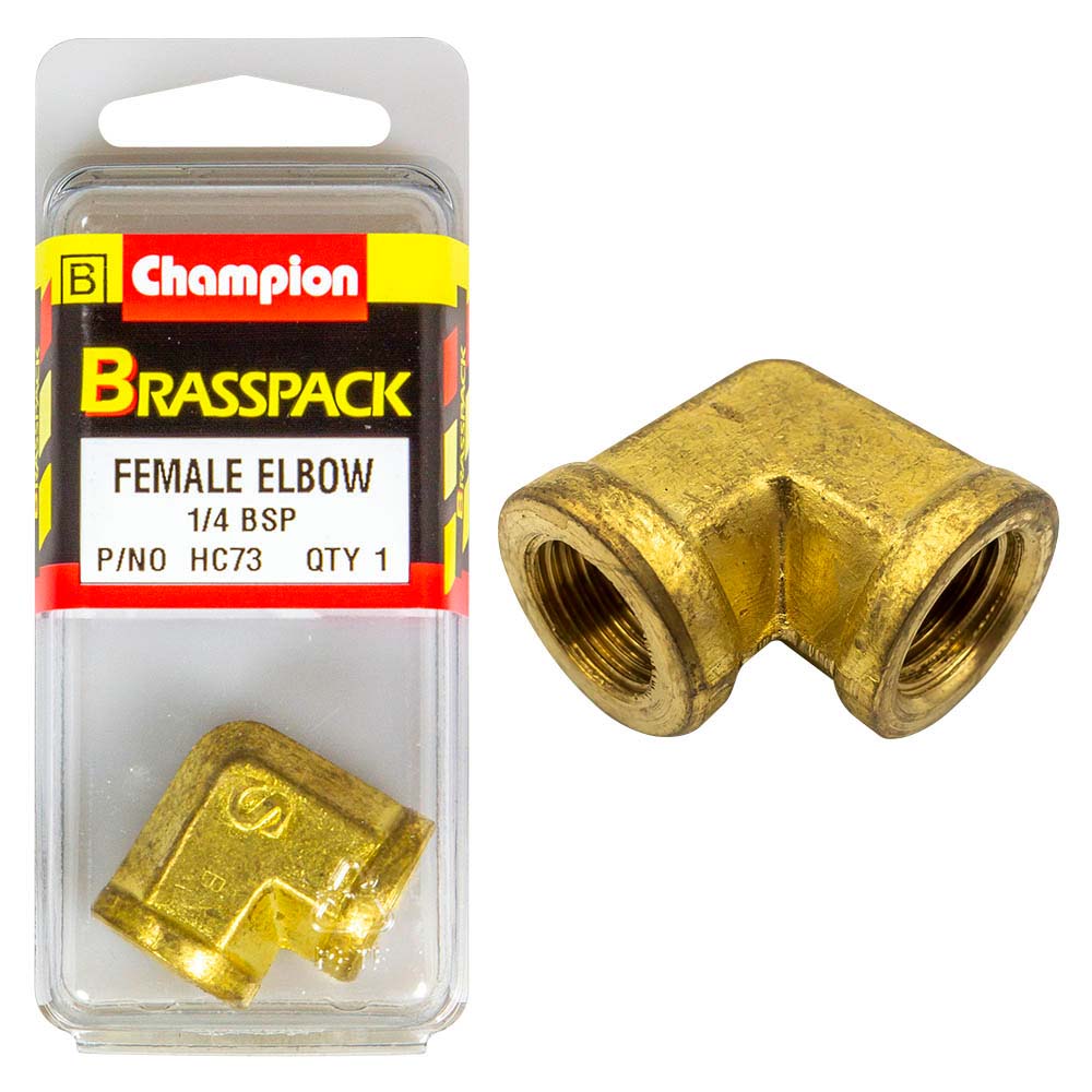 Champion Brass 1/4in BSP Female Elbow