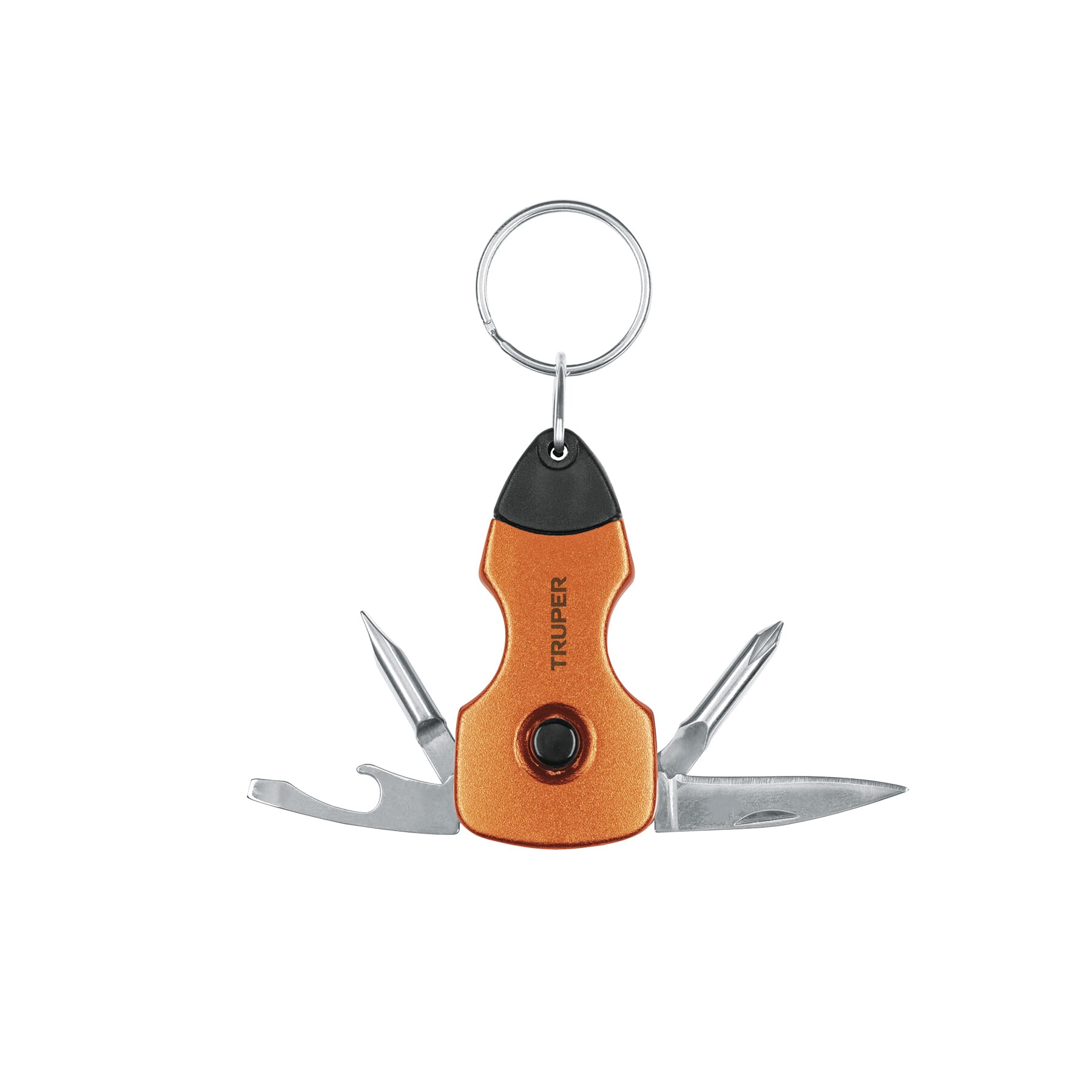 Truper Keyring Multi-Tool 6-Function with Led Light