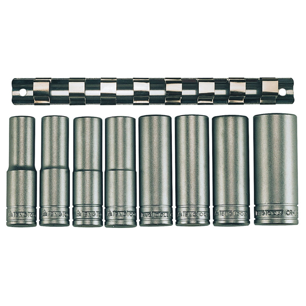 Teng 8pc 1/2in Dr. Deep Socket Set 13-24mm 6Pnt