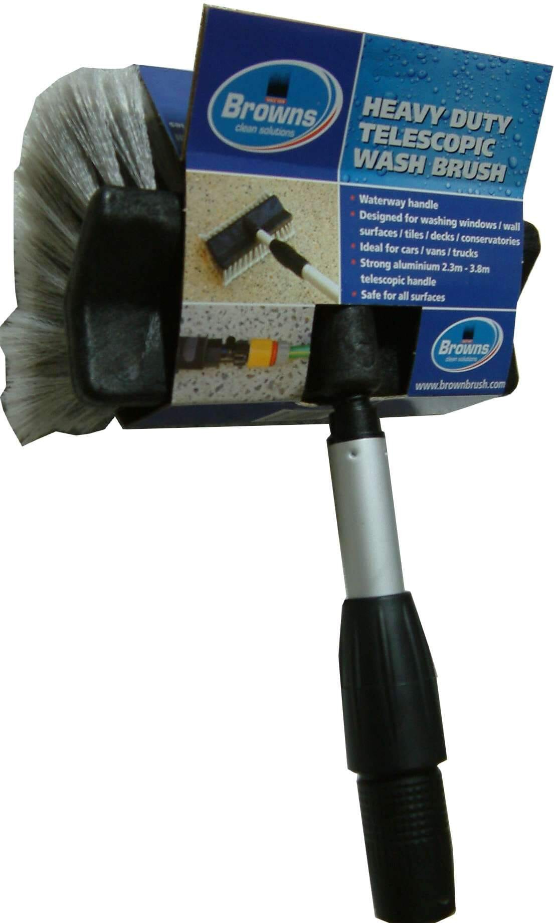 Browns Window & Wall Mop - Nylon Brush with Telescopic Handle 1.4m-3m