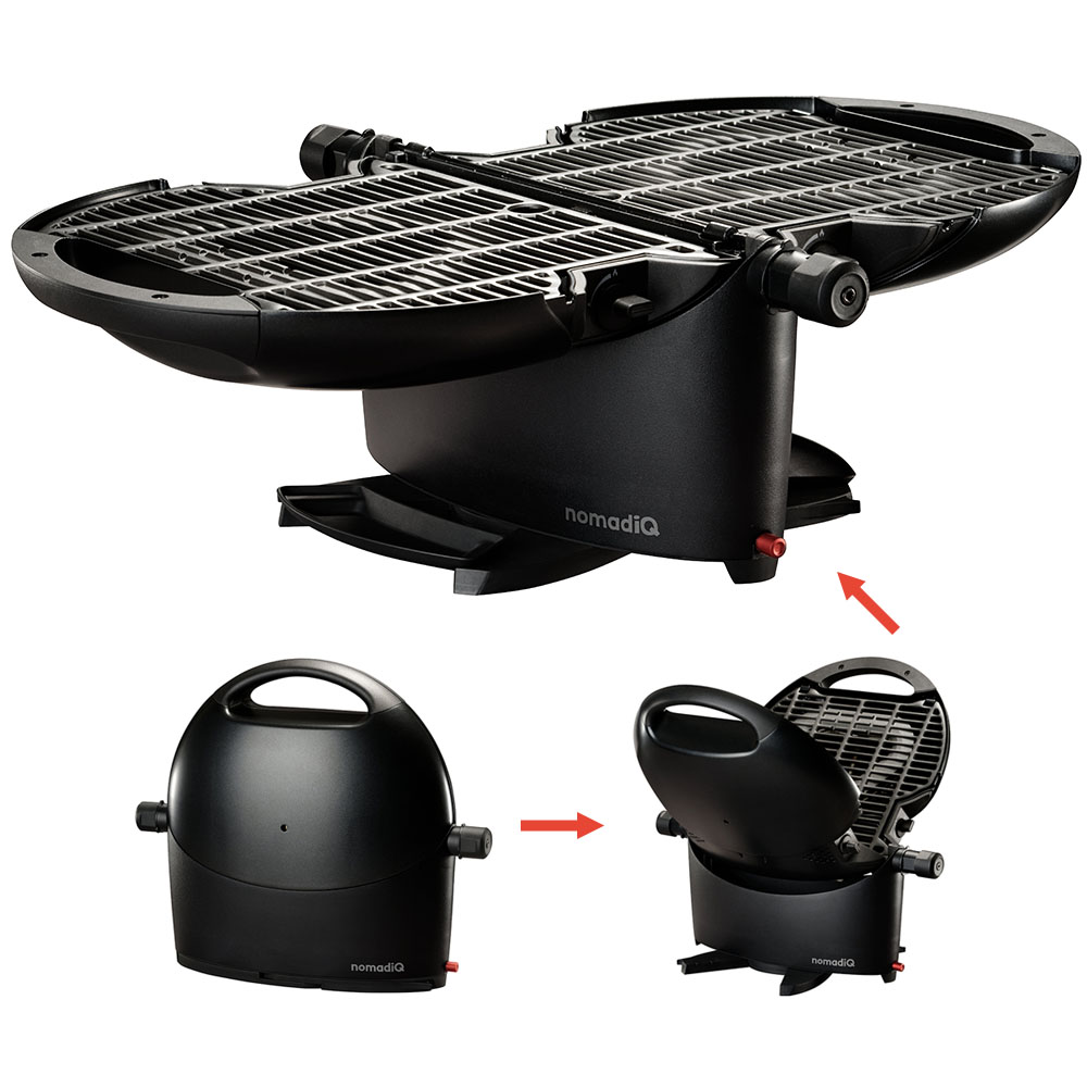 NomadiQ Portable Gas BBQ- Black