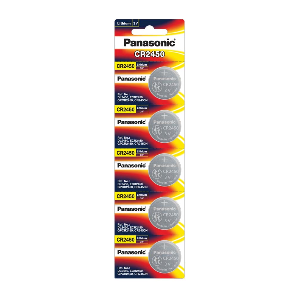 Panasonic 3V Lithium Coin Cell Battery (24mm X 5.0mm)- 5pk