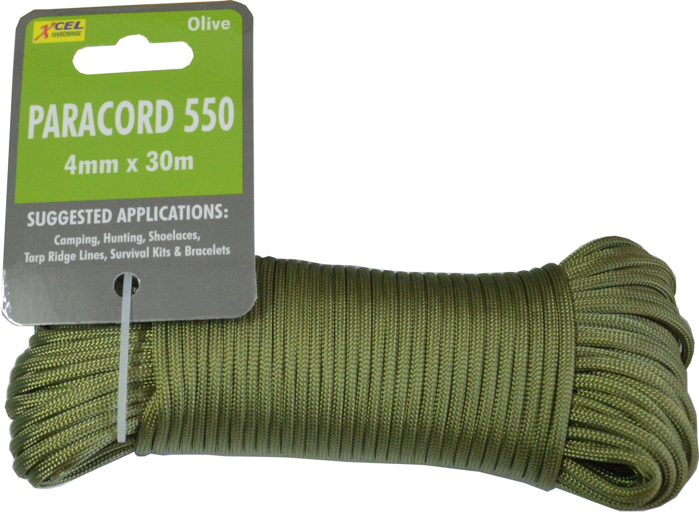 Xcel Paracord 550 - 4mm x 30m Hank Olive