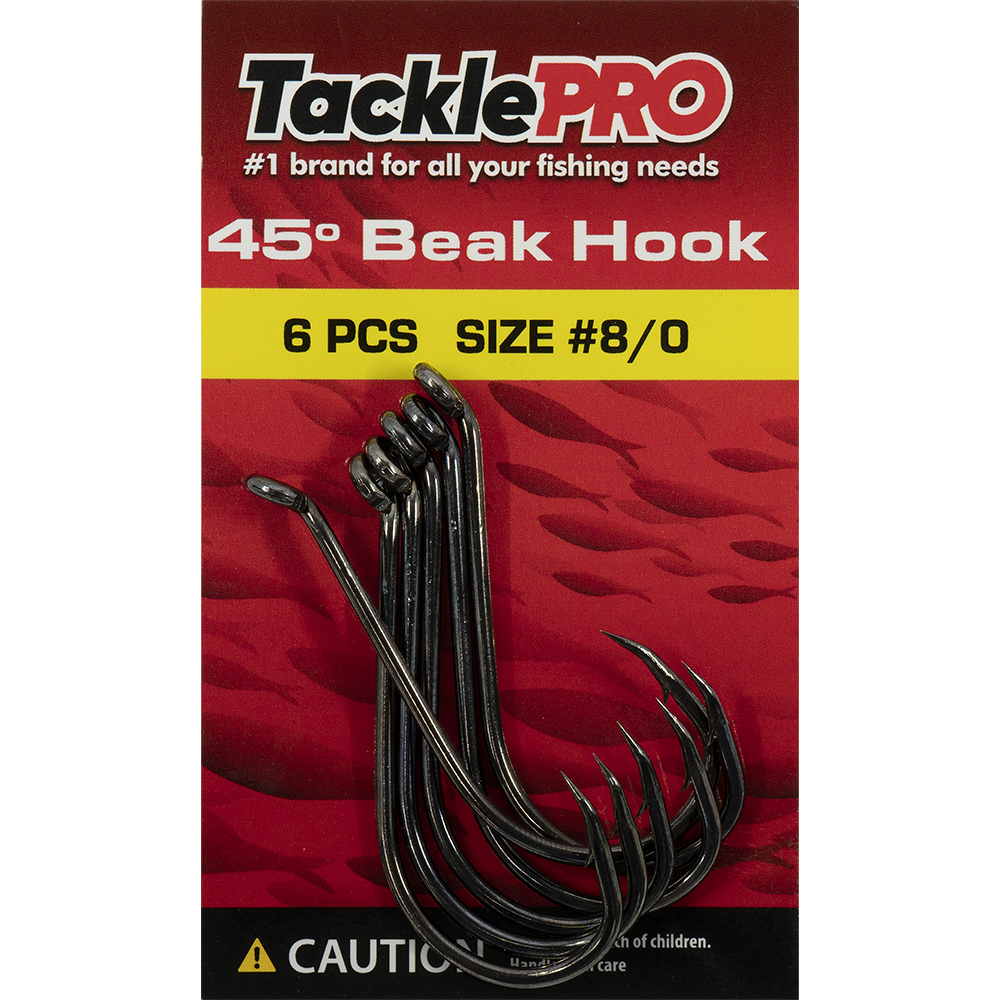 TacklePro 45deg. Beak Hook #8/0 - 6pc