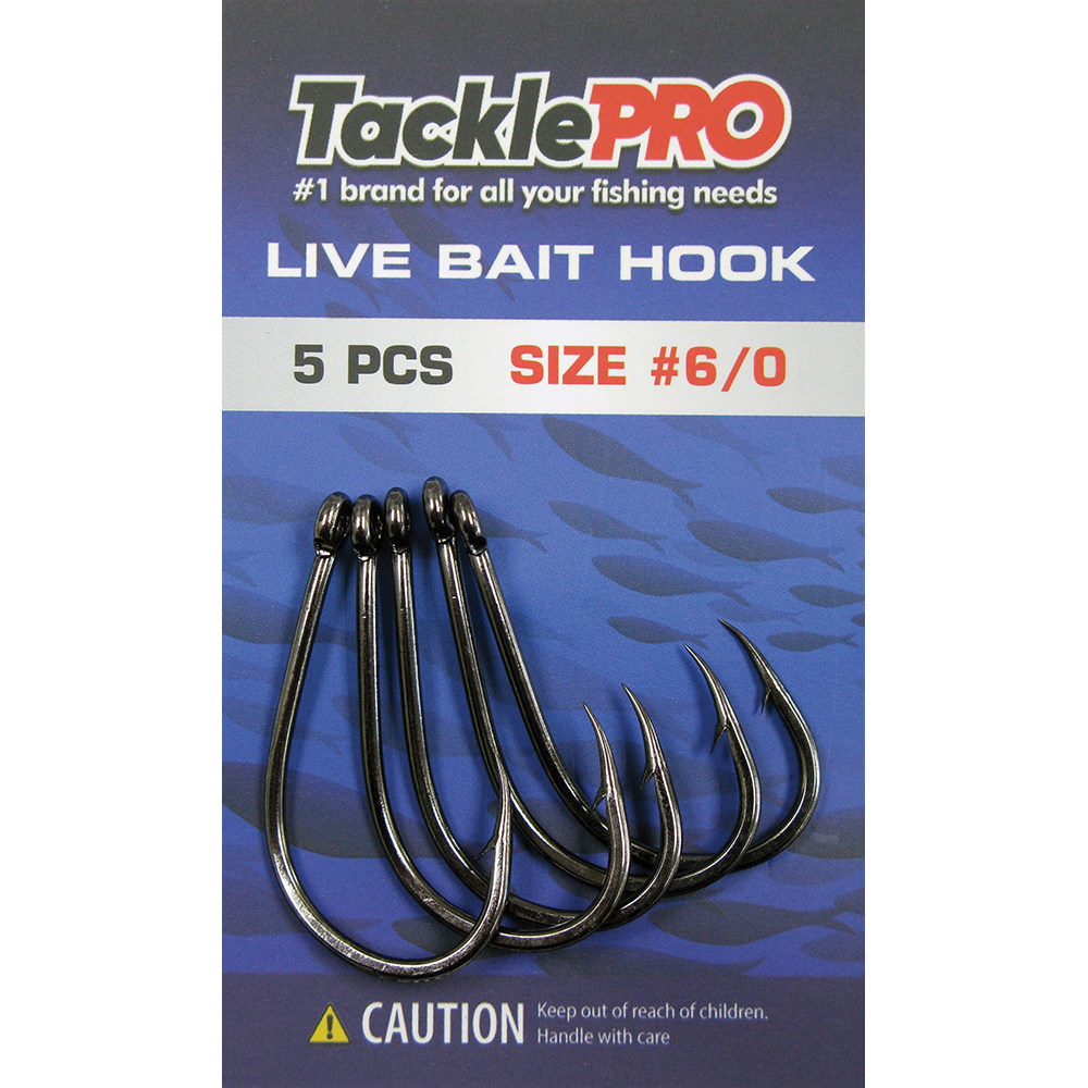 TacklePro Live Bait Hook #6/0 - 5pc