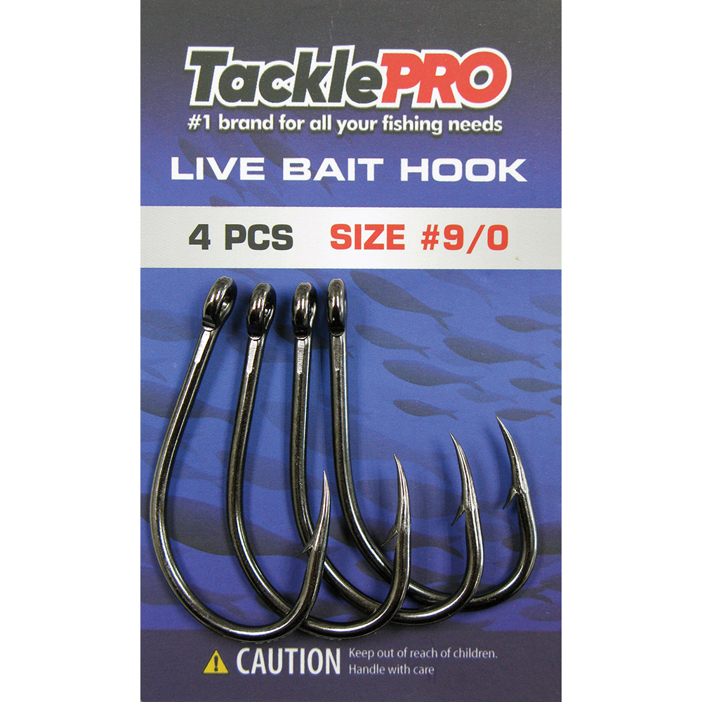 TacklePro Live Bait Hook #9/0 - 4pc