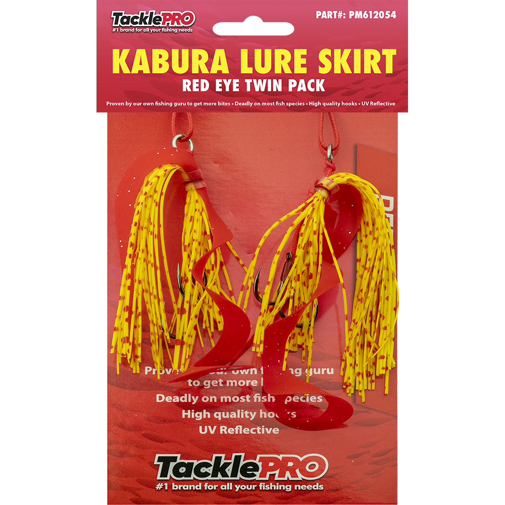 TacklePro Kabura Lure Skirt - Red Eye (Twin Pack)