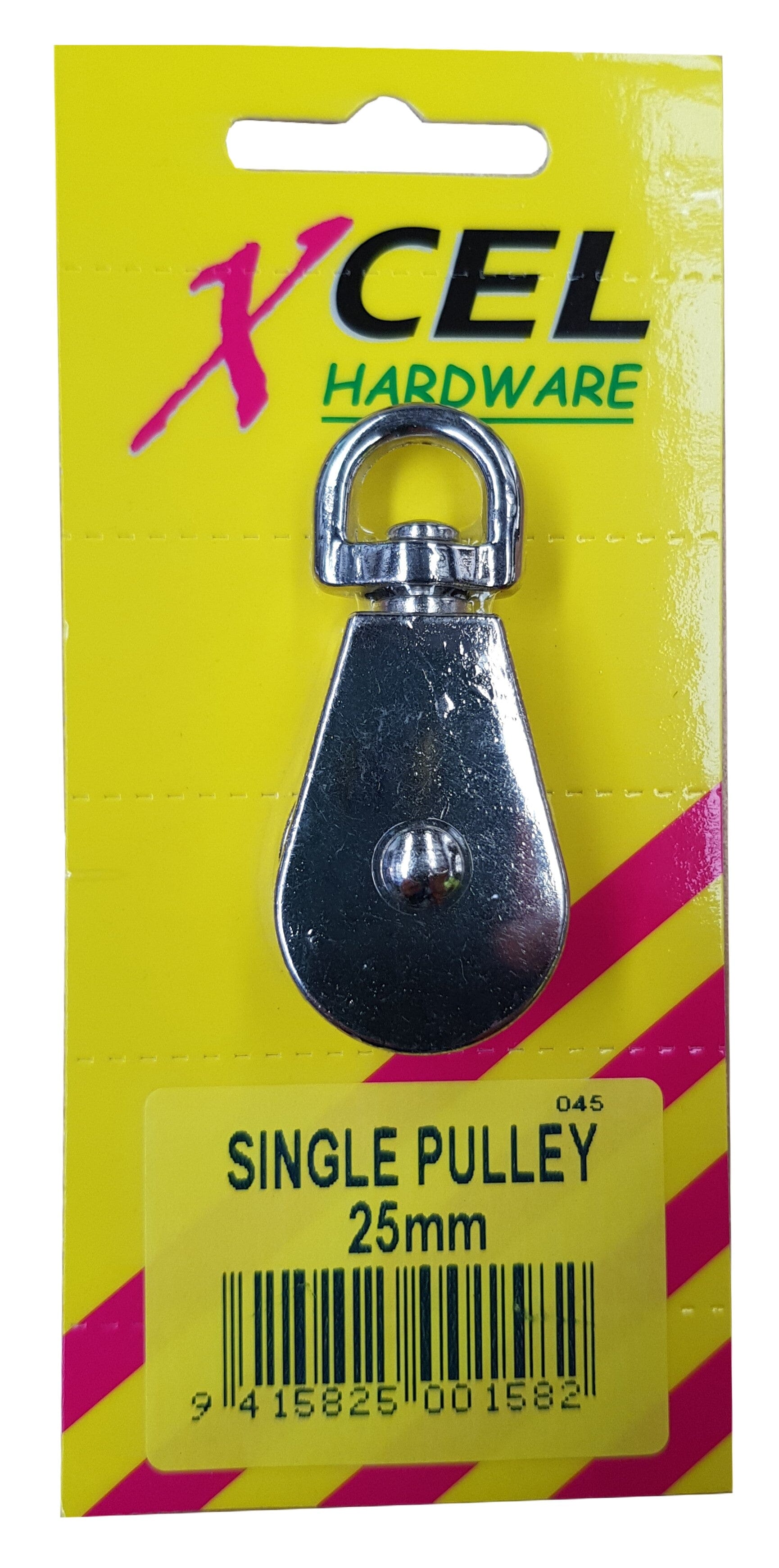 Xcel Single Awning Pulley - Galvanised 25mm Carded