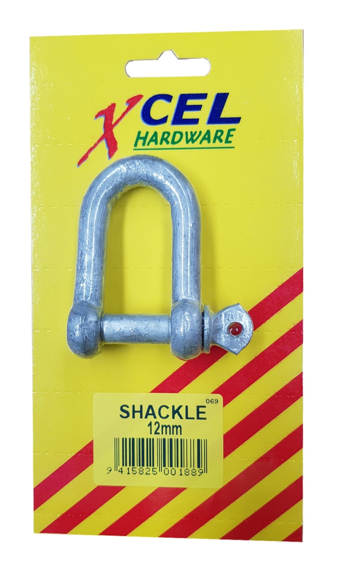 Xcel D-Shackle - Galvanised 12mm Carded