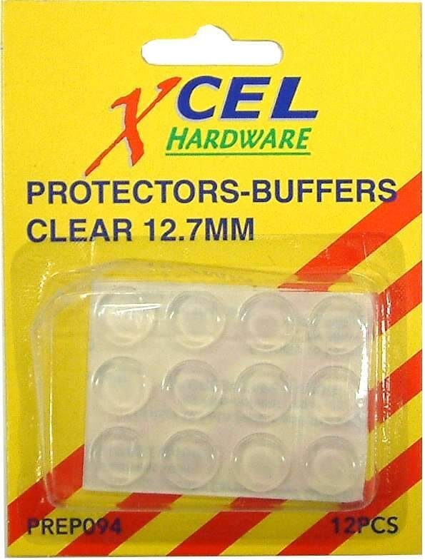 Xcel Buffer Protectors - Clear Stick On 12-pce 13mm Carded