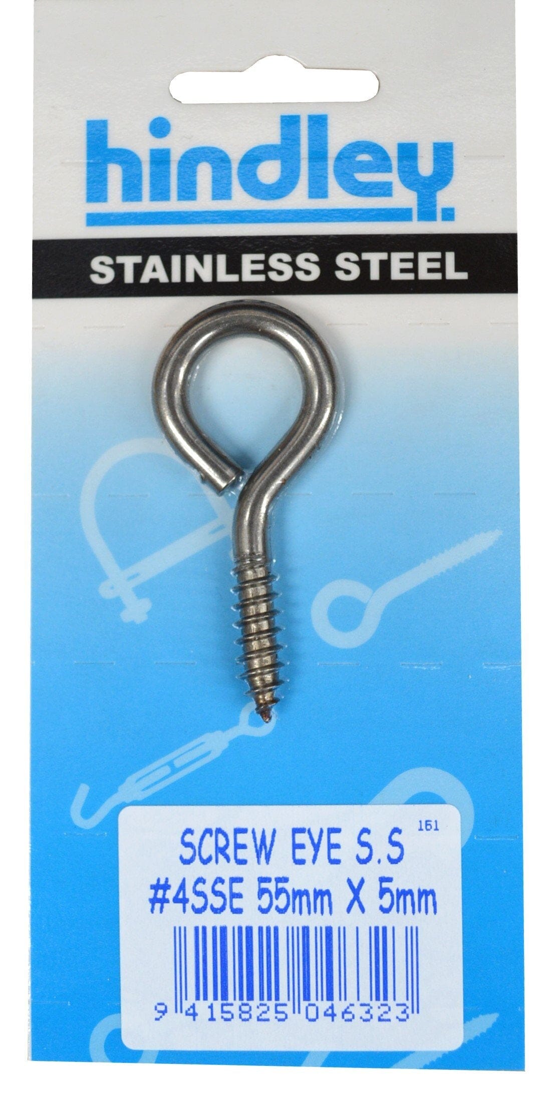 Xcel Screw Eye Stainless Steel #4SSE 55mm x 5mm Carded