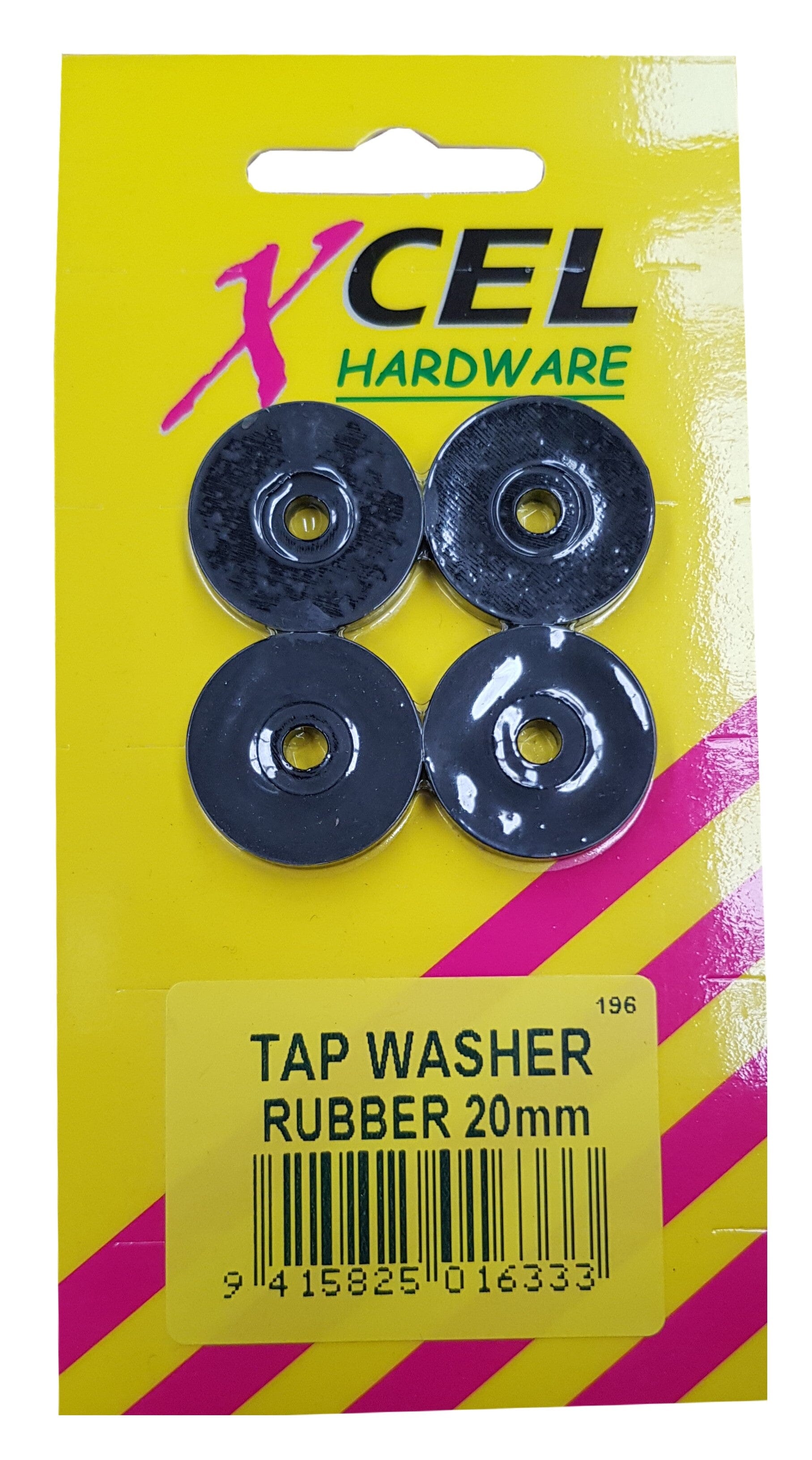Xcel Tap Washers - Rubber 5-pce 20mm Carded