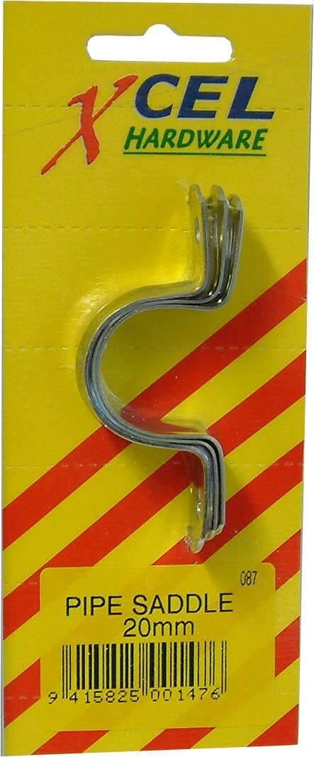 Xcel Pipe Saddles - Galvanised 3-pce 12mm Carded