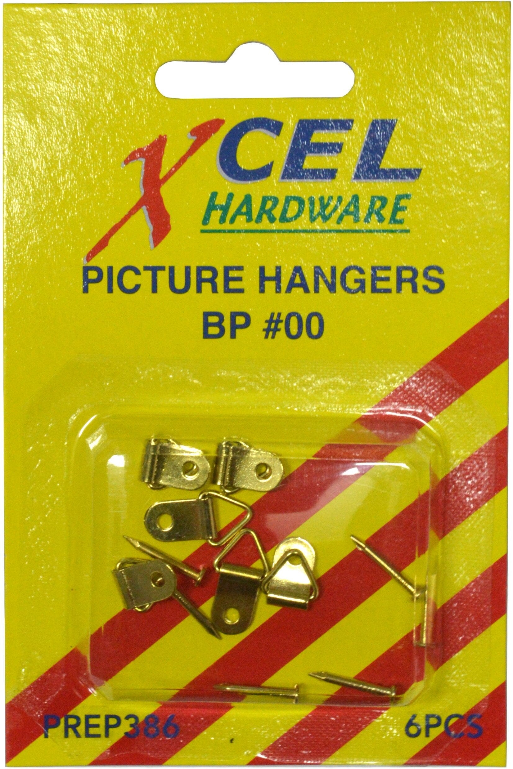 Xcel Picture Hanging Tabs 6-pce #00 Carded