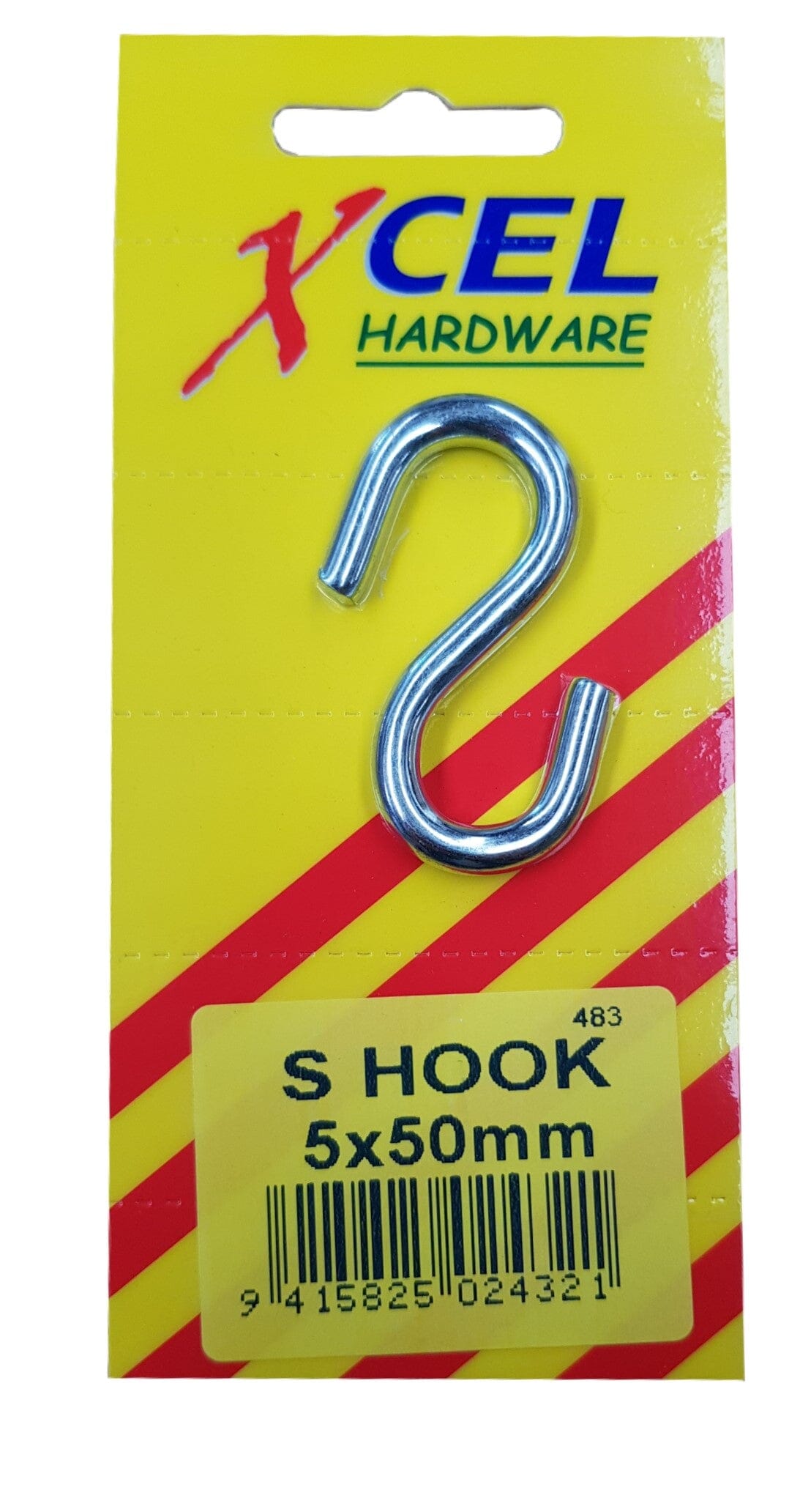 Xcel S-Hook ZP 5mm x 50mm Carded