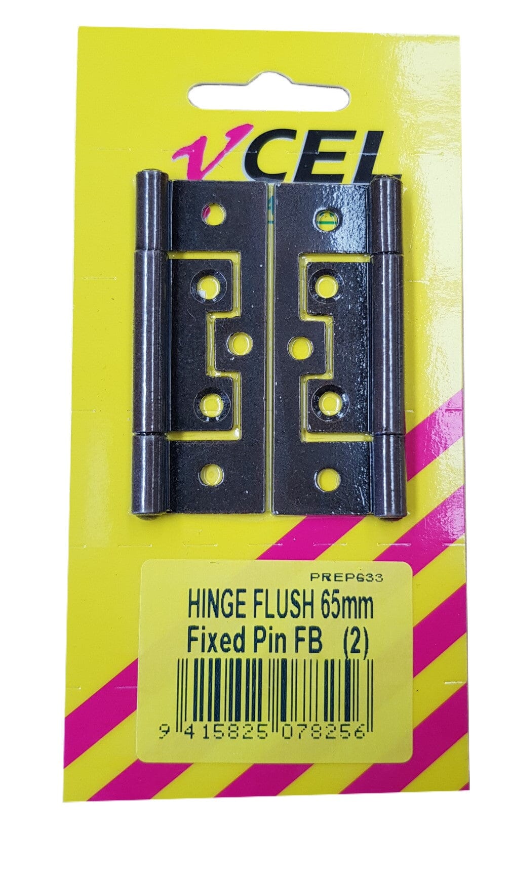 Xcel Flush Hinges - FB Fixed Pin 2-pce 65mm Carded