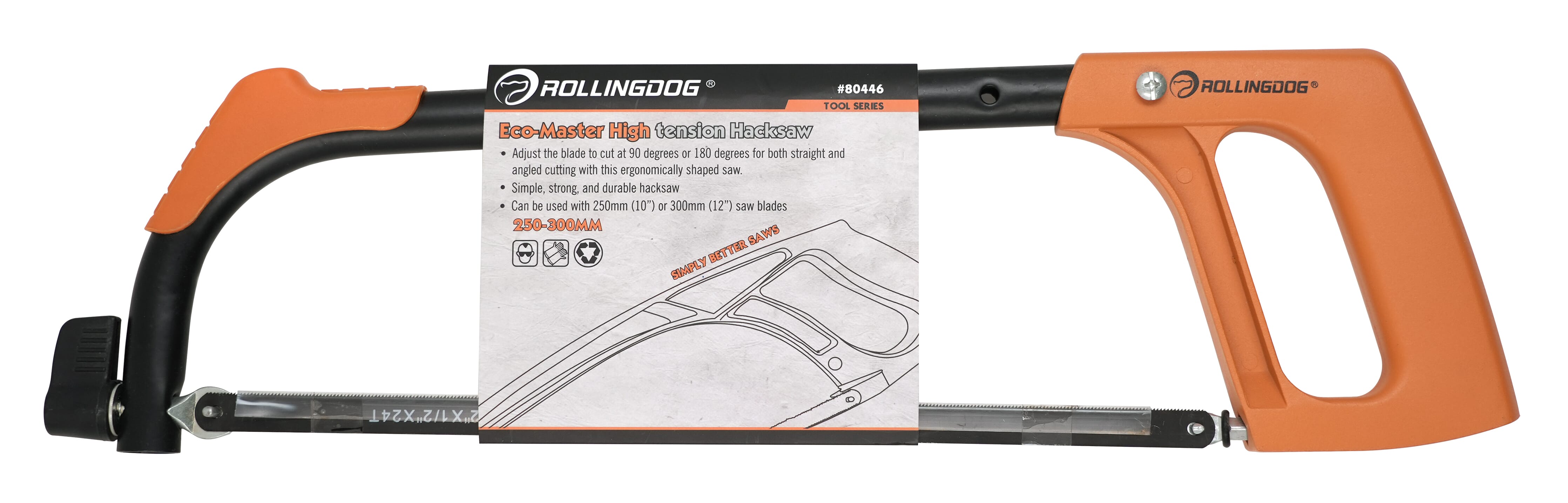 Rolling Dog Hacksaw Frame With Blade 300mm