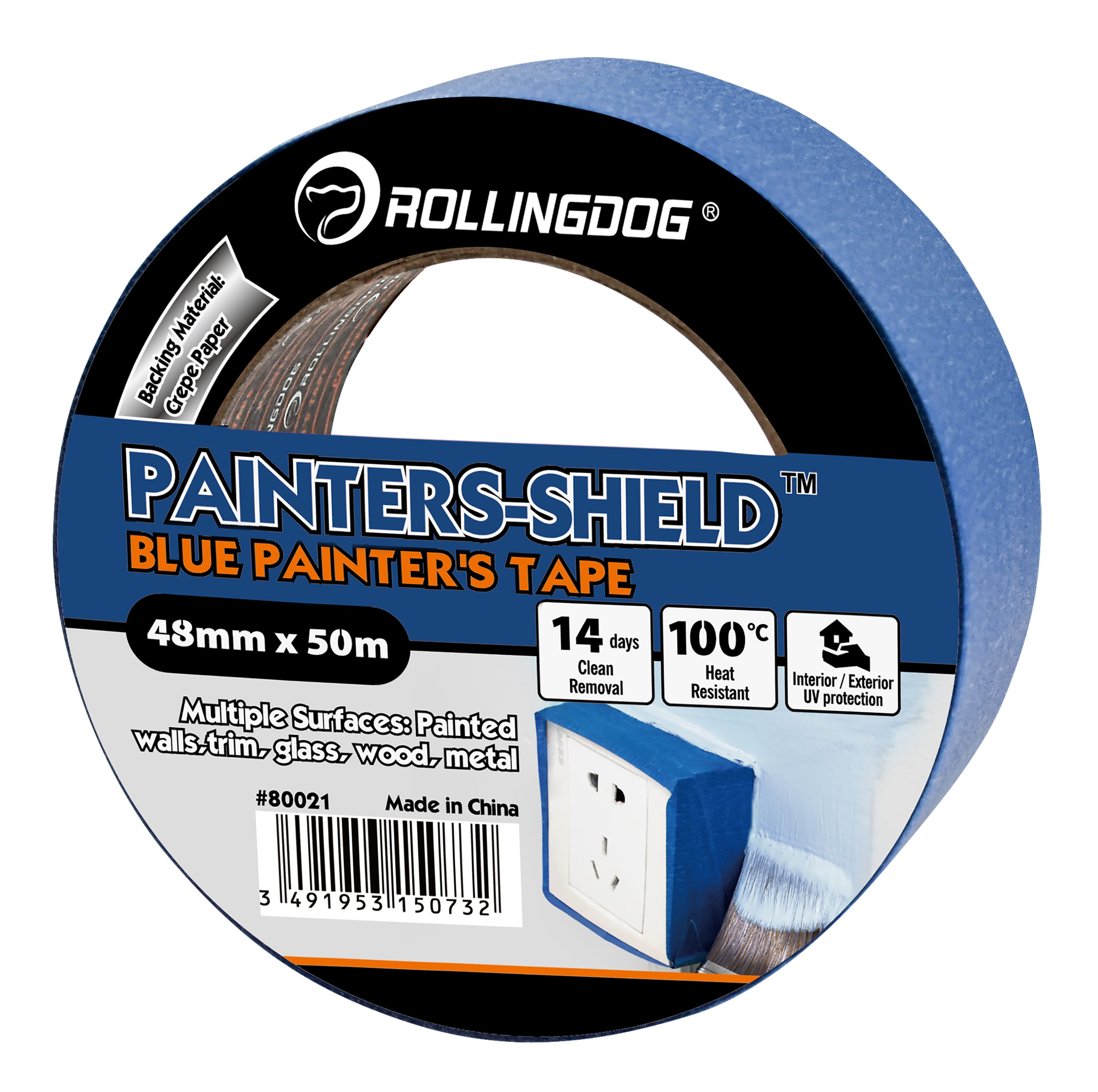 Rolling Dog Masking Tape 50m Roll 48mm