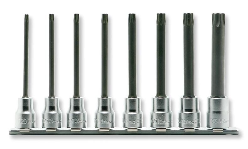 Koken RS3025-100 Torx Bit Socket Set On Rail 8pc 3/8"Dr T20-T55